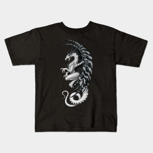 Master Dragon white Kids T-Shirt by chriskar